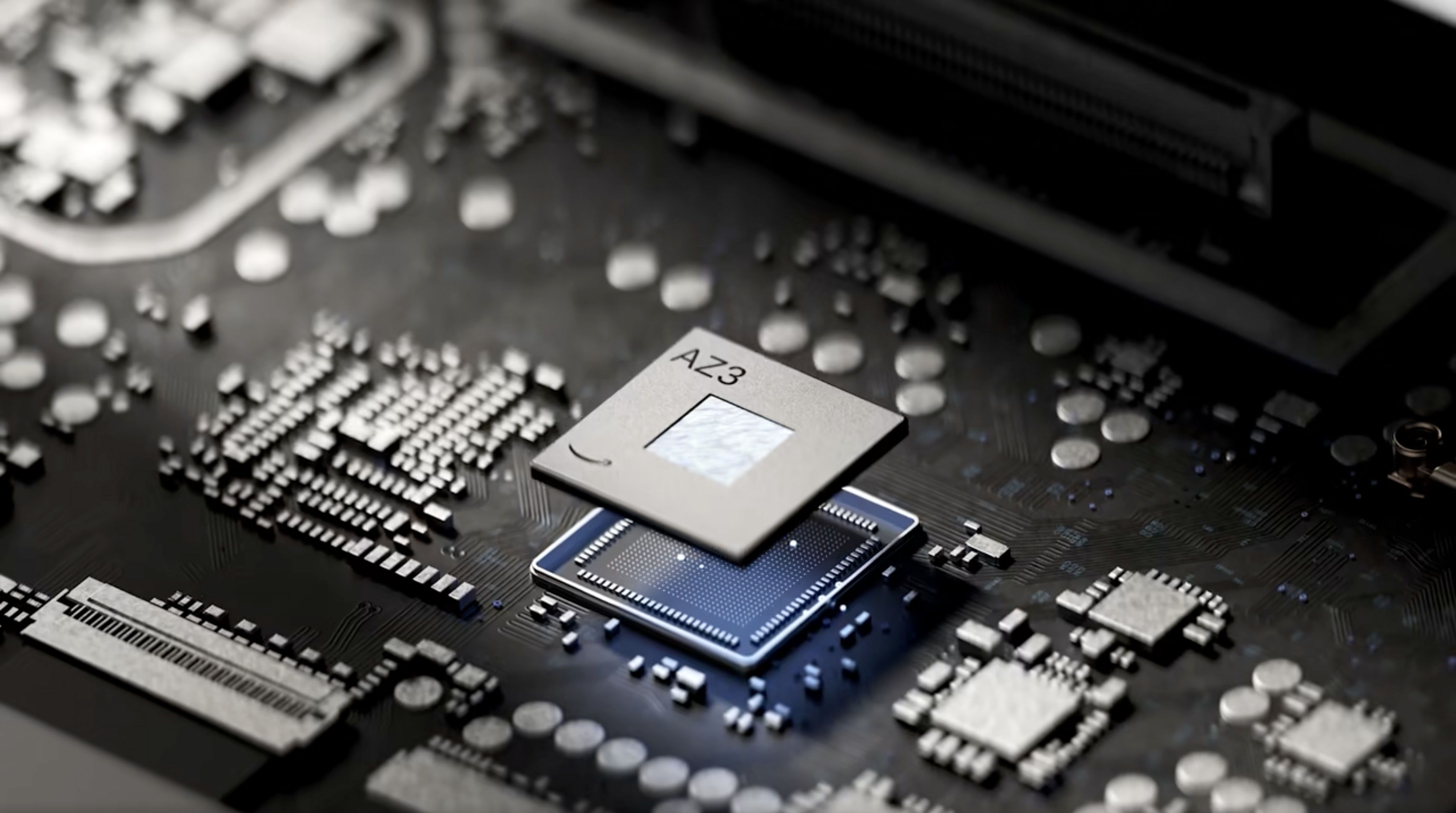 Computer chips in a product.