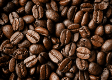 A close-up view of coffee beans.