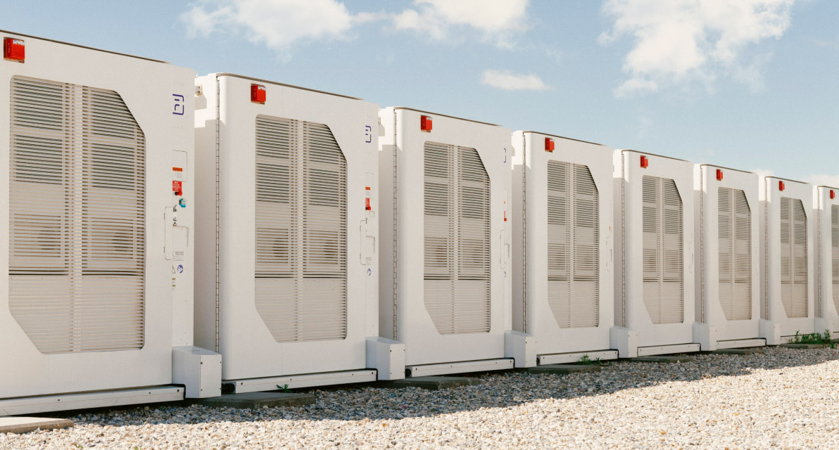 Using machine learning, Amazon’s Baldy Mesa battery storage project in Adelanto, California, helps stabilize the grid by delivering stored solar energy when it is needed the most.