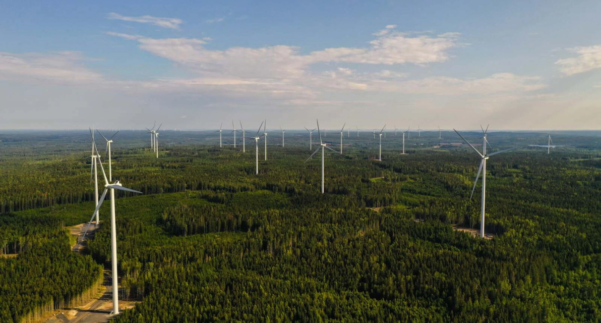 An Amazon wind energy project in Poland. 